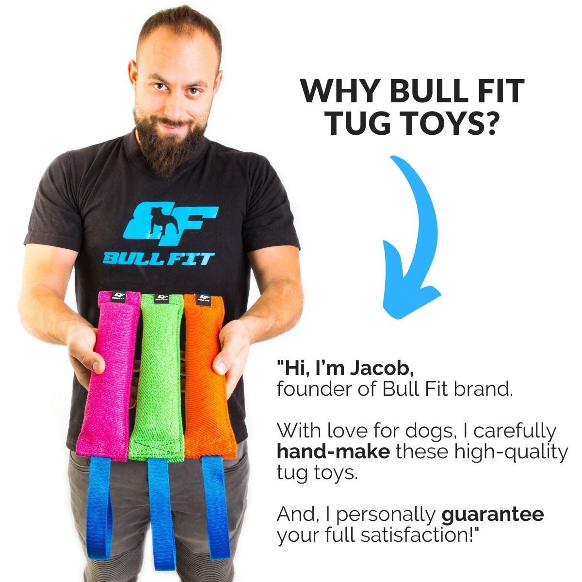 Bull Fit chien adulte tirant sur le tug pour exercices de drive