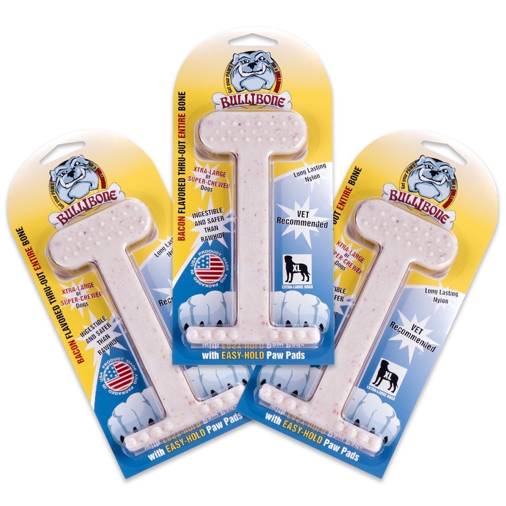 Bullibone os nylon face emballage montrant jouet durable pour mastication