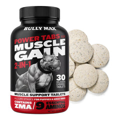 Bully Max emballage avant montrant 30 comprimés et bénéfice support musculaire