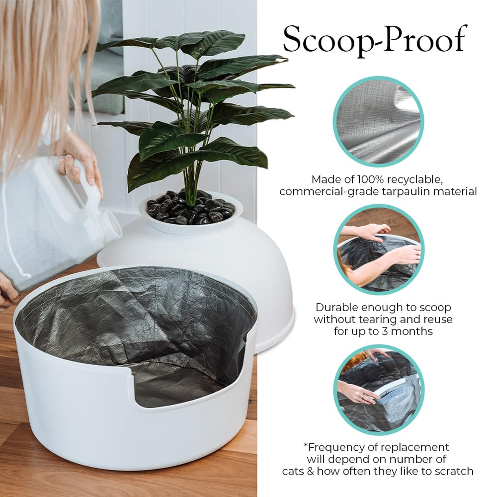 Bundle & Bliss liner installé dans le bac Secret pour un nettoyage simplifié