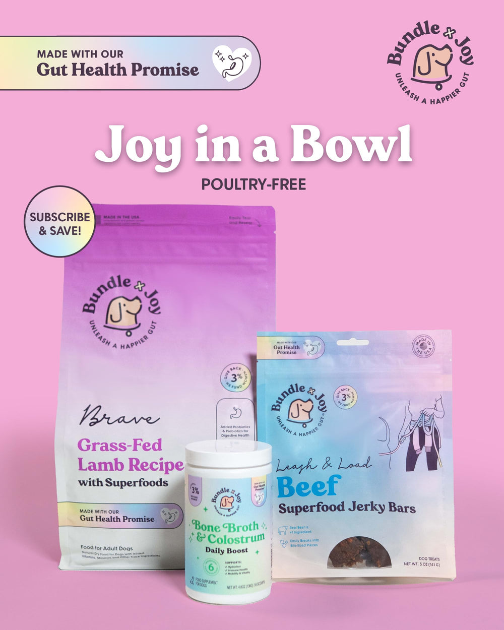 Bundle x Joy regroupement de superaliments montrant fibres et antioxydants naturels