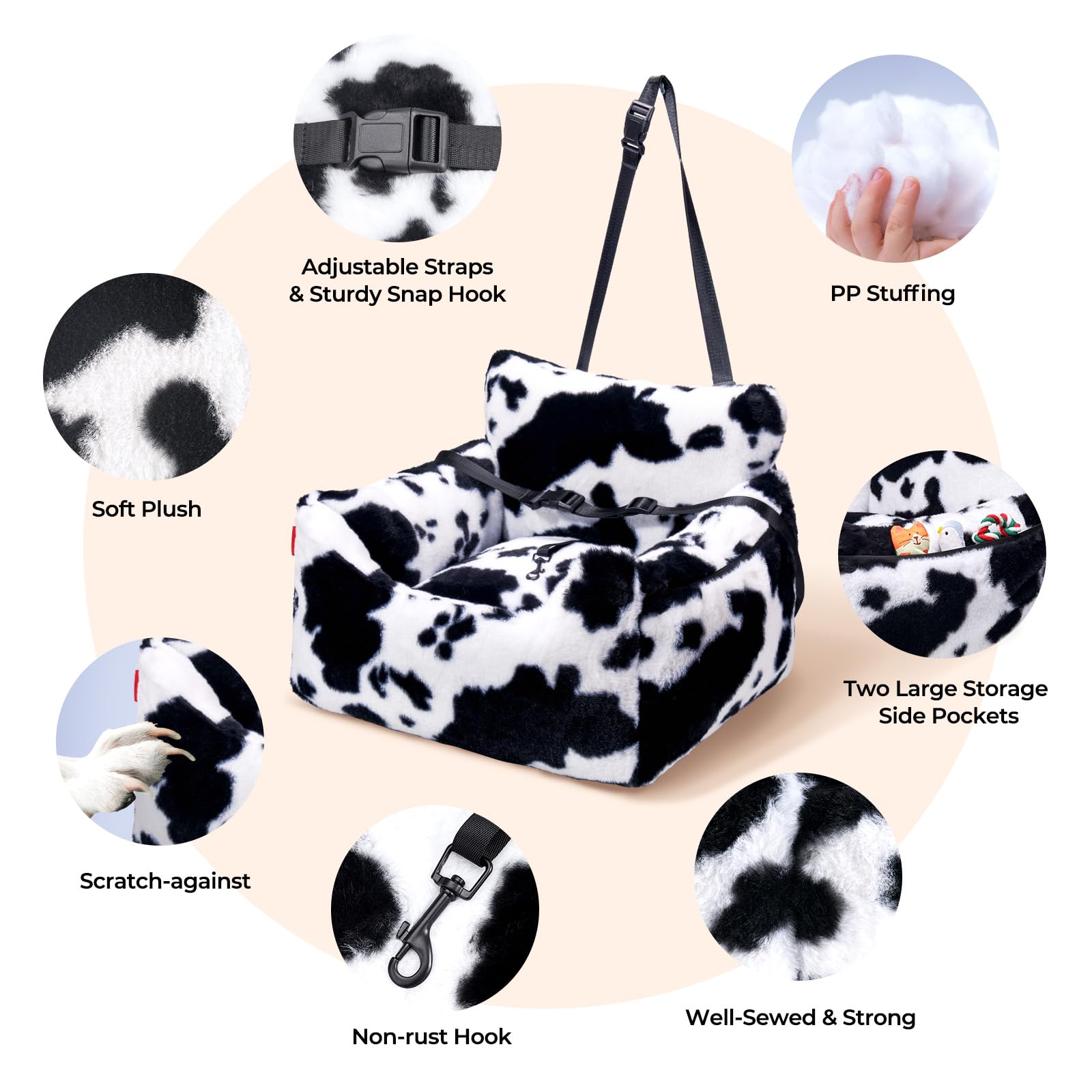 BurgeonNest harnais ajustable sécurisant l'animal pendant le trajet