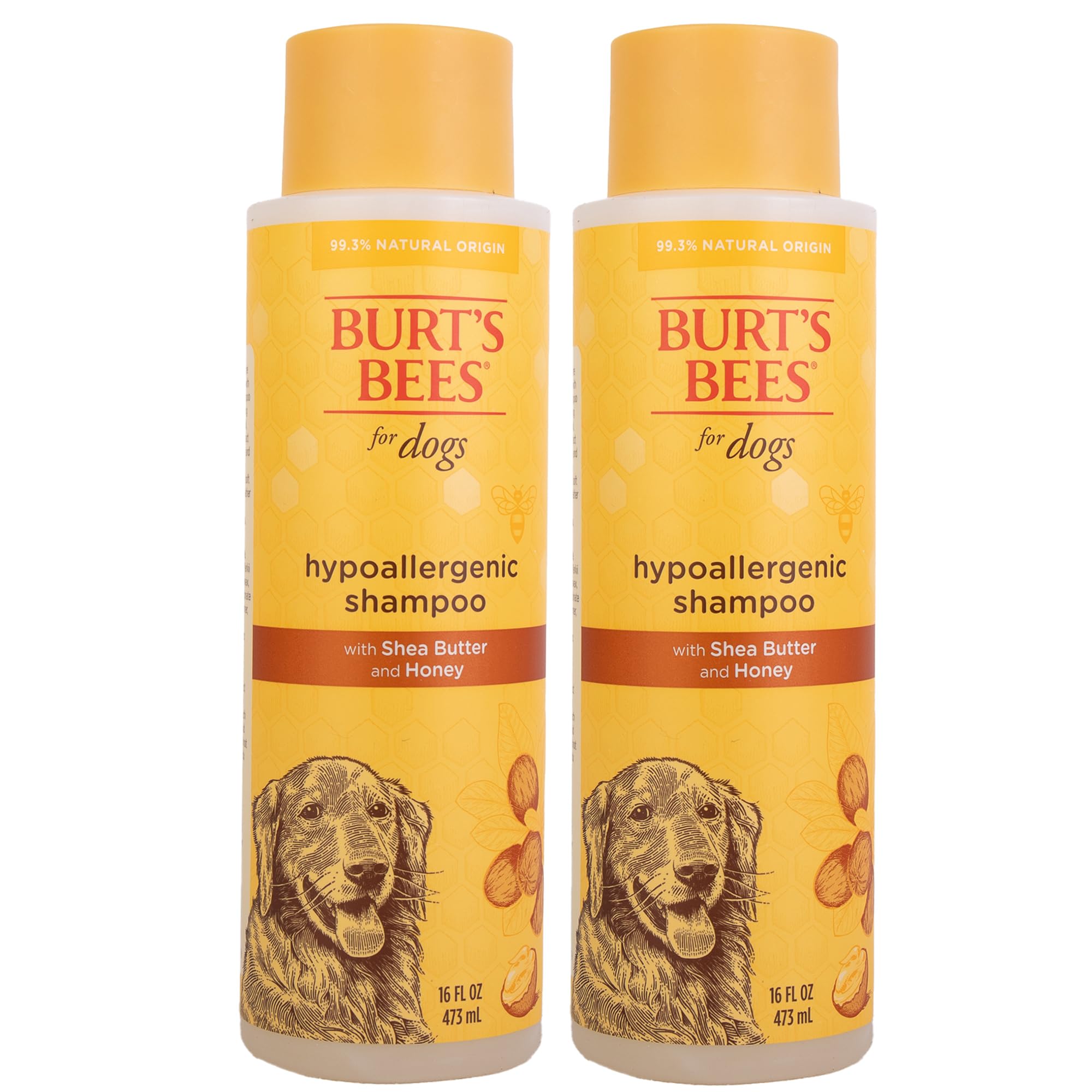 BURT'S BEES FOR PETS flacon face montrant l'étiquette claire et bénéfice d'un nettoyage doux