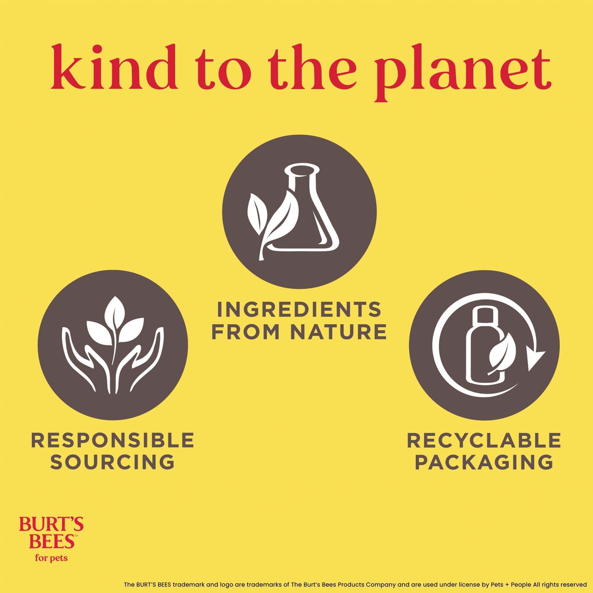 BURT'S BEES FOR PETS ingrédients naturels miel et karité bien visibles