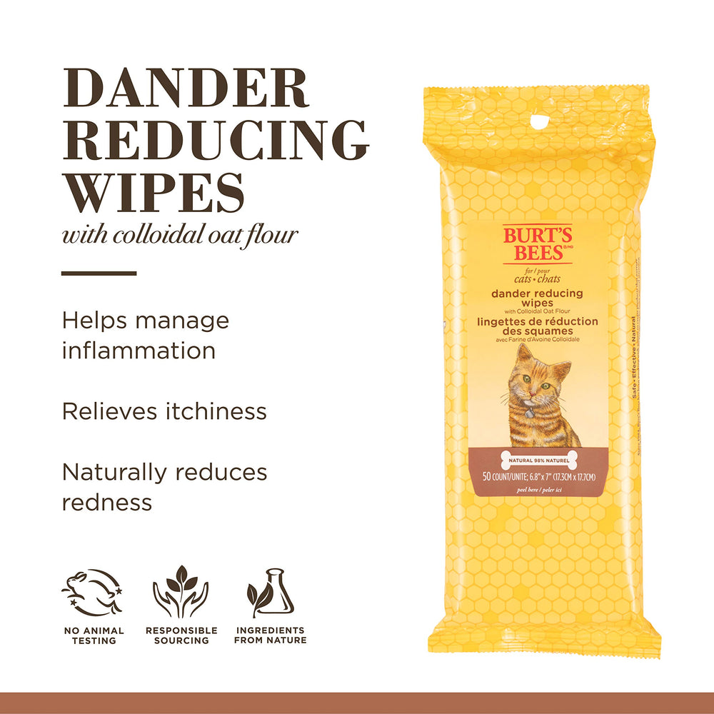 BURT'S BEES FOR PETS sachet refermable ouvert affichant la facilité d'accès
