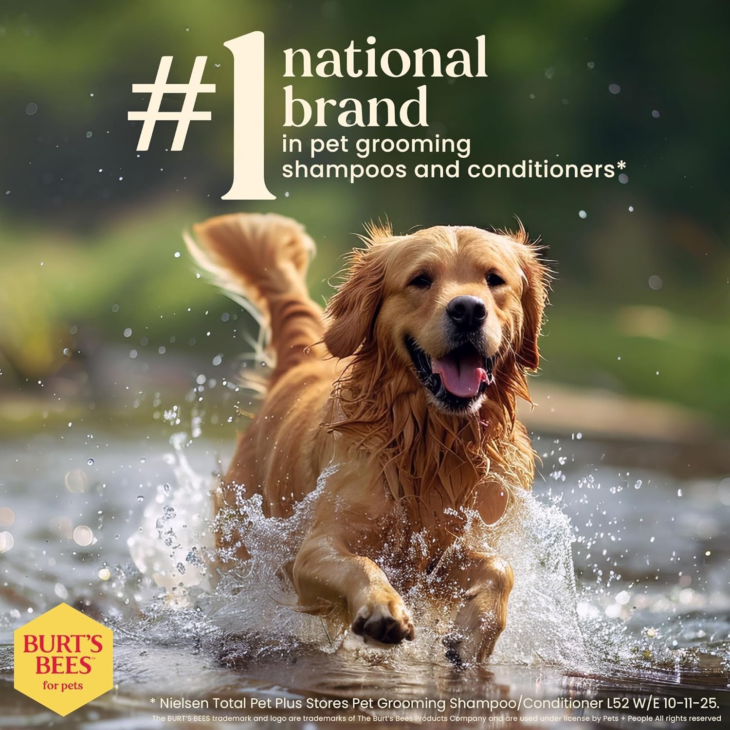Burt's Bees for Pets flacon recyclé soulignant engagement écoresponsable