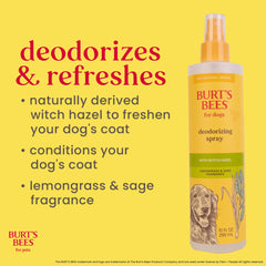 BURT'S BEES FOR PETS avant et après application montrant pelage plus propre