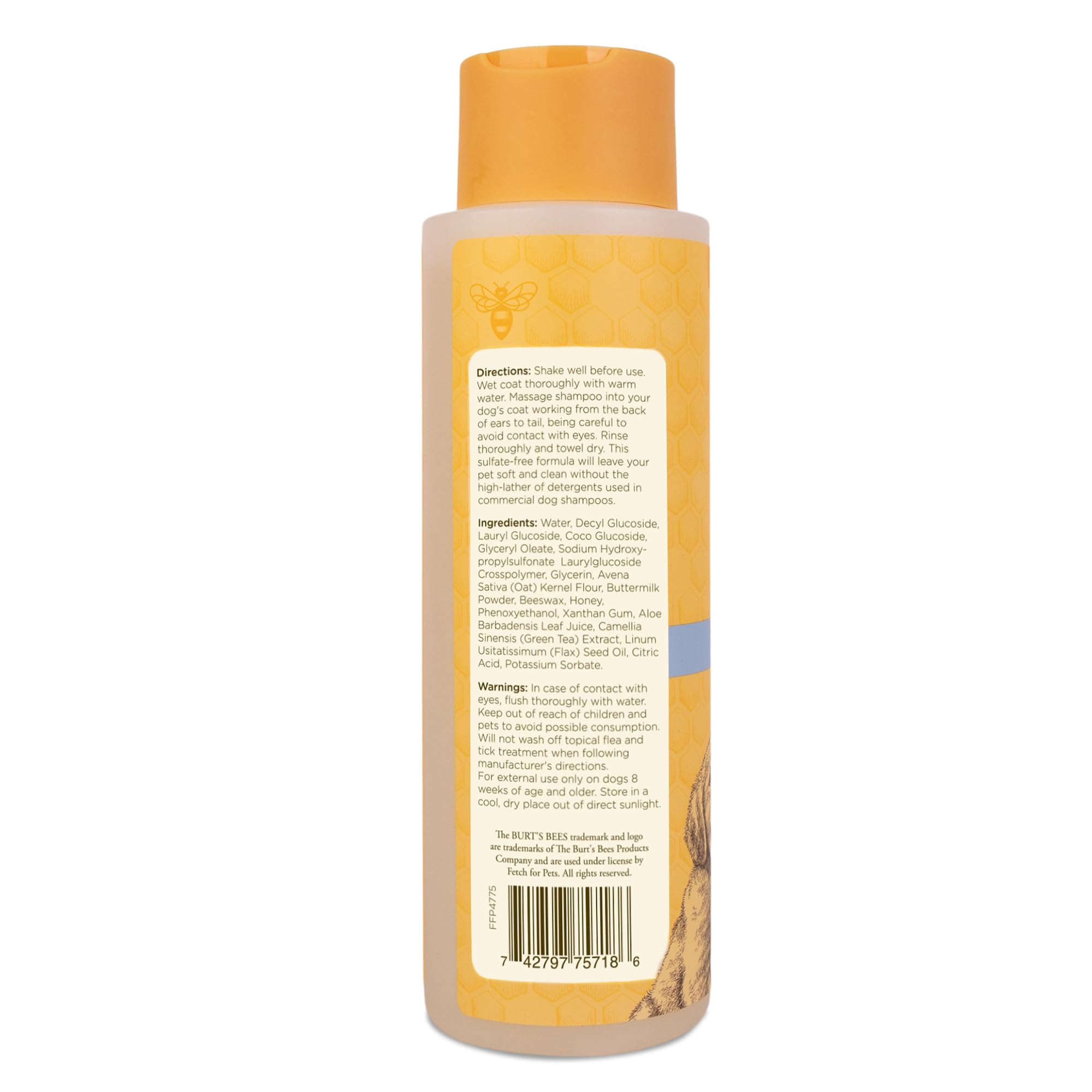 Burt's Bees for Pets bouteille sur étagère écoresponsable en plastique recyclé