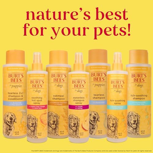 Burt's Bees for Pets scène de toilettage montrant usage sûr et confort du chiot