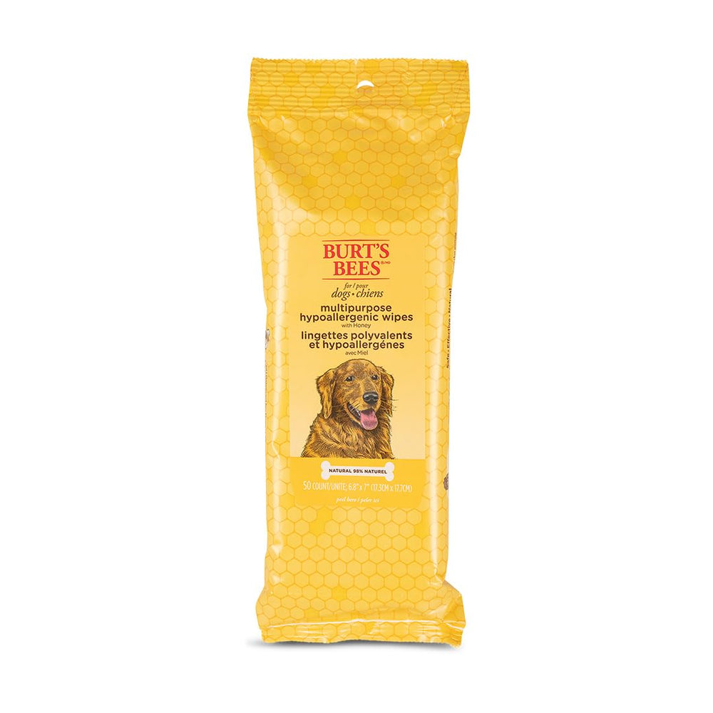 BURT'S BEES FOR PETS comparaison taille d'une lingette et main pour échelle