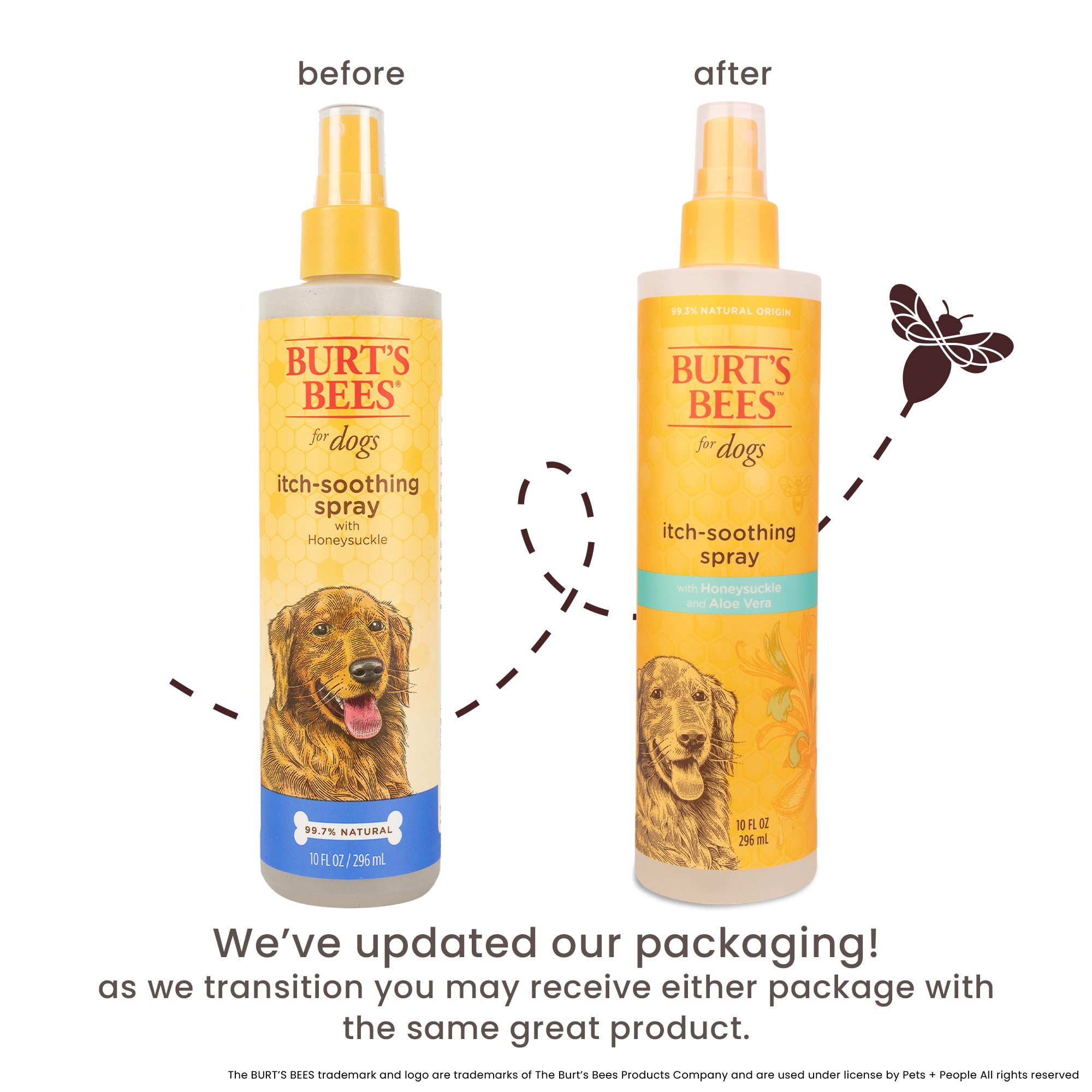 BURT'S BEES FOR PETS étiquette détail lisible pour information naturelle