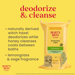 Burt's Bees for Pets lingette ouverte détail texture douce pour nettoyage efficace