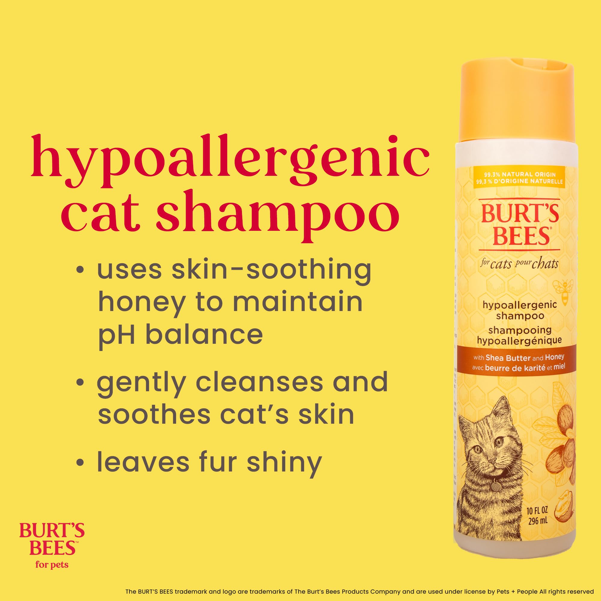 BURT'S BEES FOR PETS mousse légère sur la main, rinçage rapide