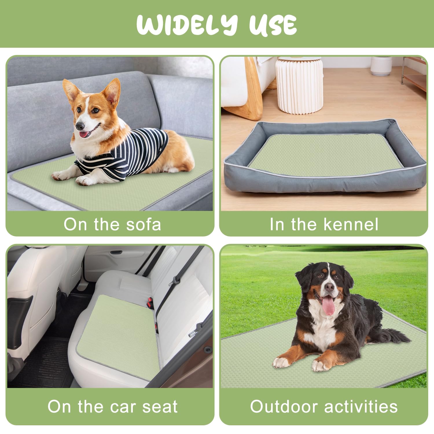Buvlnee tapis utilisé dans un panier offrant confort et fraîcheur pour chien