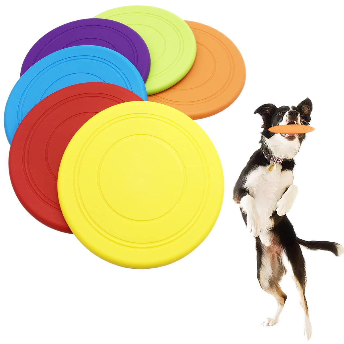 Bvrbaory emballage du lot de 6 frisbees, avantage visibilité et quantité