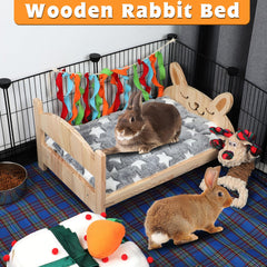 BWOGUE lit monté avec lapin offrant confort et sécurité visible