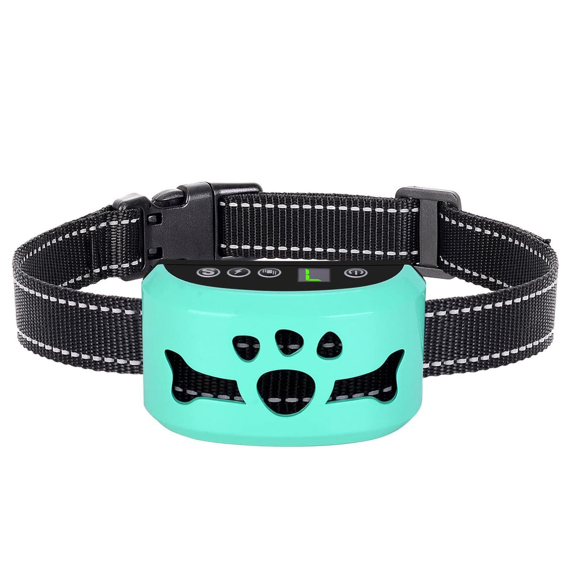 BXQ collier anti-aboiement face avant montrant design os pratique et ergonomique