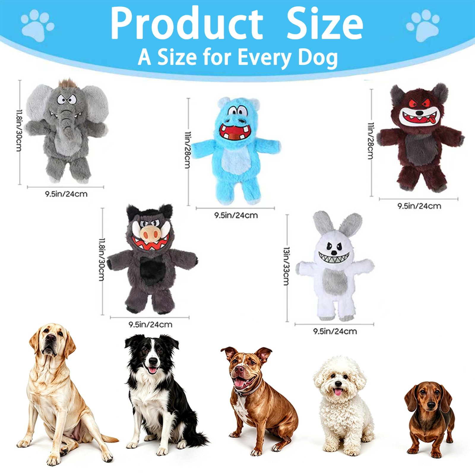 Bzonsmart détail du couineur interne, stimule l'attention du chien
