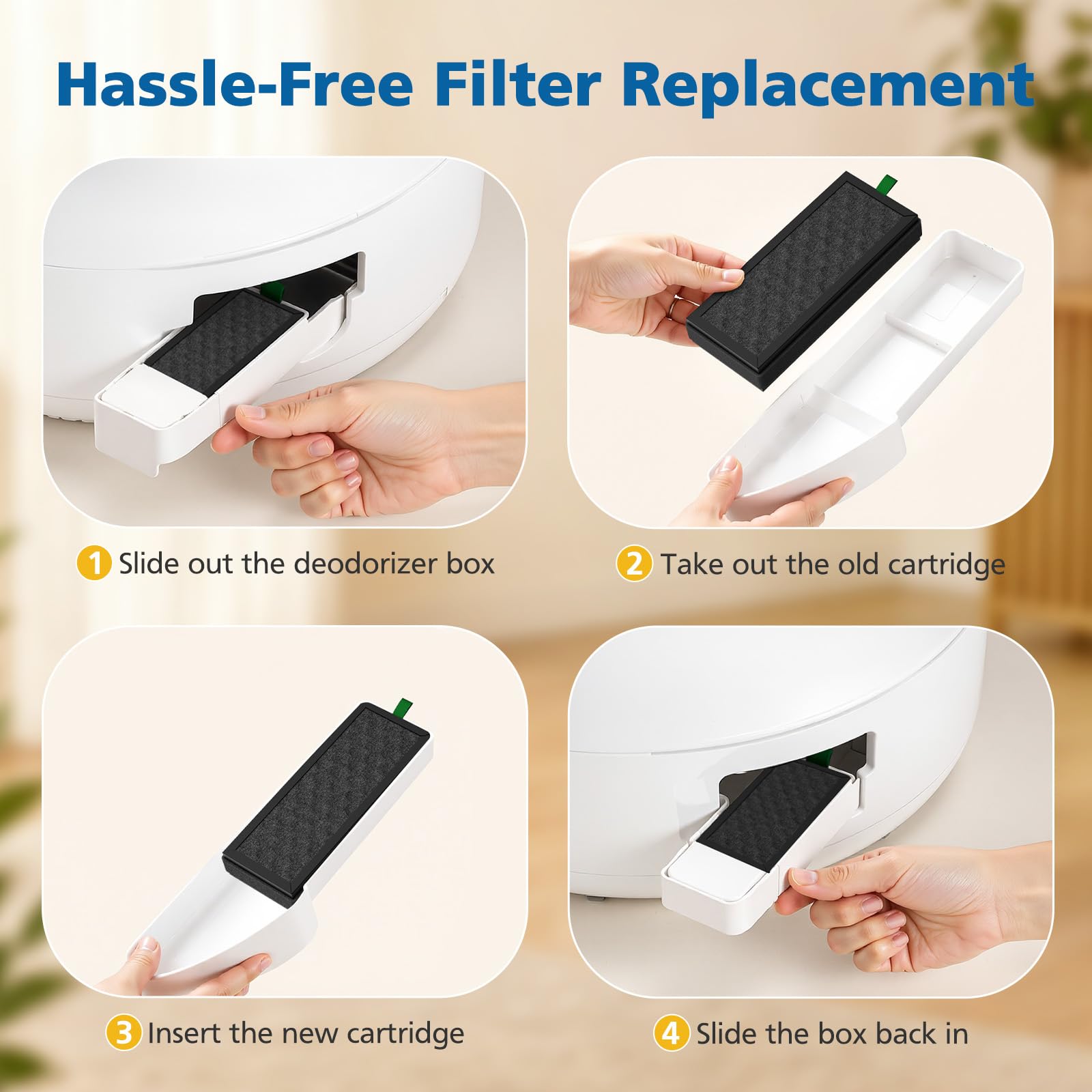 Vue rapprochée couche multiple Caehomly retenant poils et particules