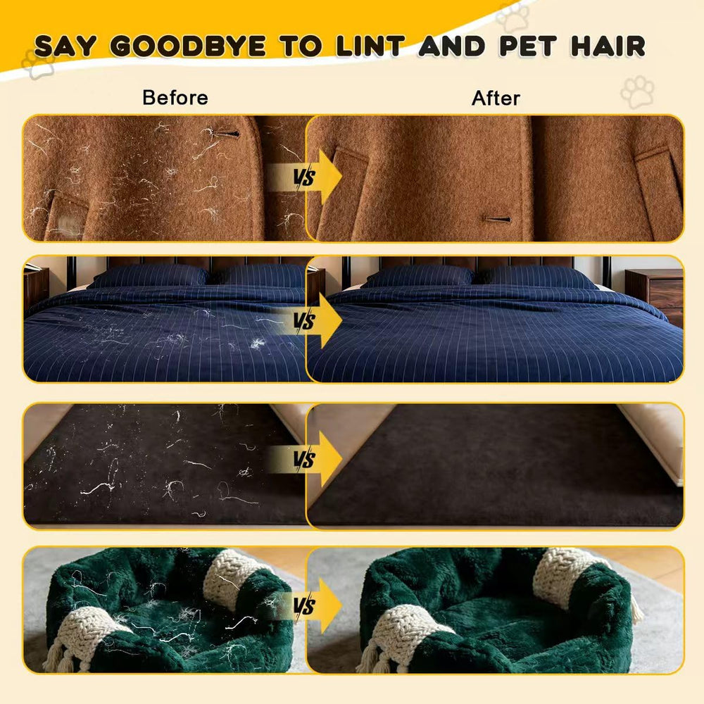 CAIBAO avant et après sur tapis et lit pour propreté visible