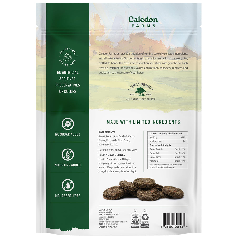 Caledon Farms gros plan texture croquante des biscuits pour meilleure appétence