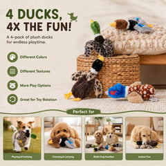 Calibonbon chiot tenant canard, jouet facile à saisir et lancer