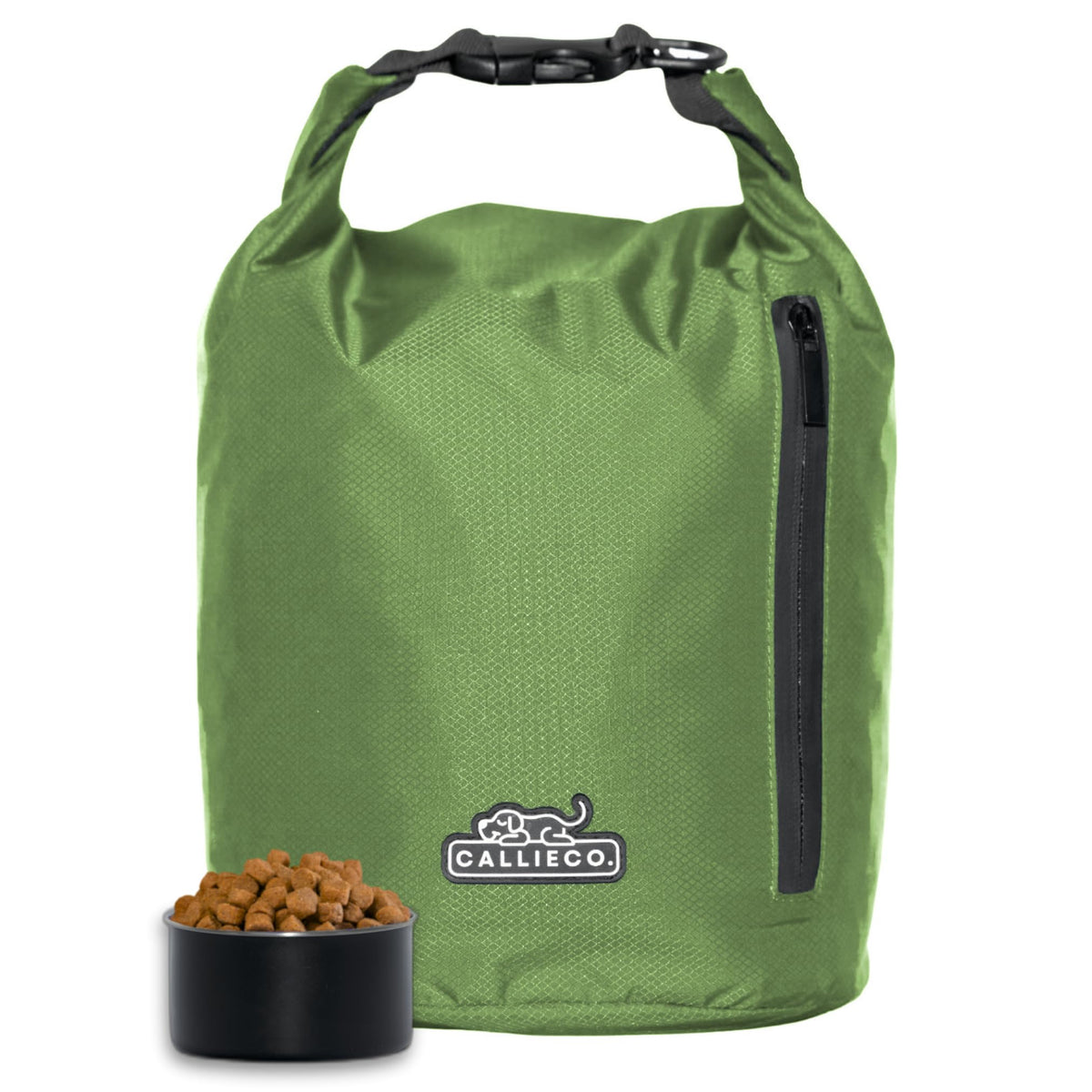 Callieco sac devant avec fermeture roll-top offrant étanchéité et rangement organisé