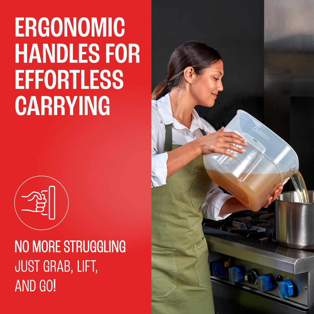 Cambro FreshPro posé à côté d’une balance pour échelle précise