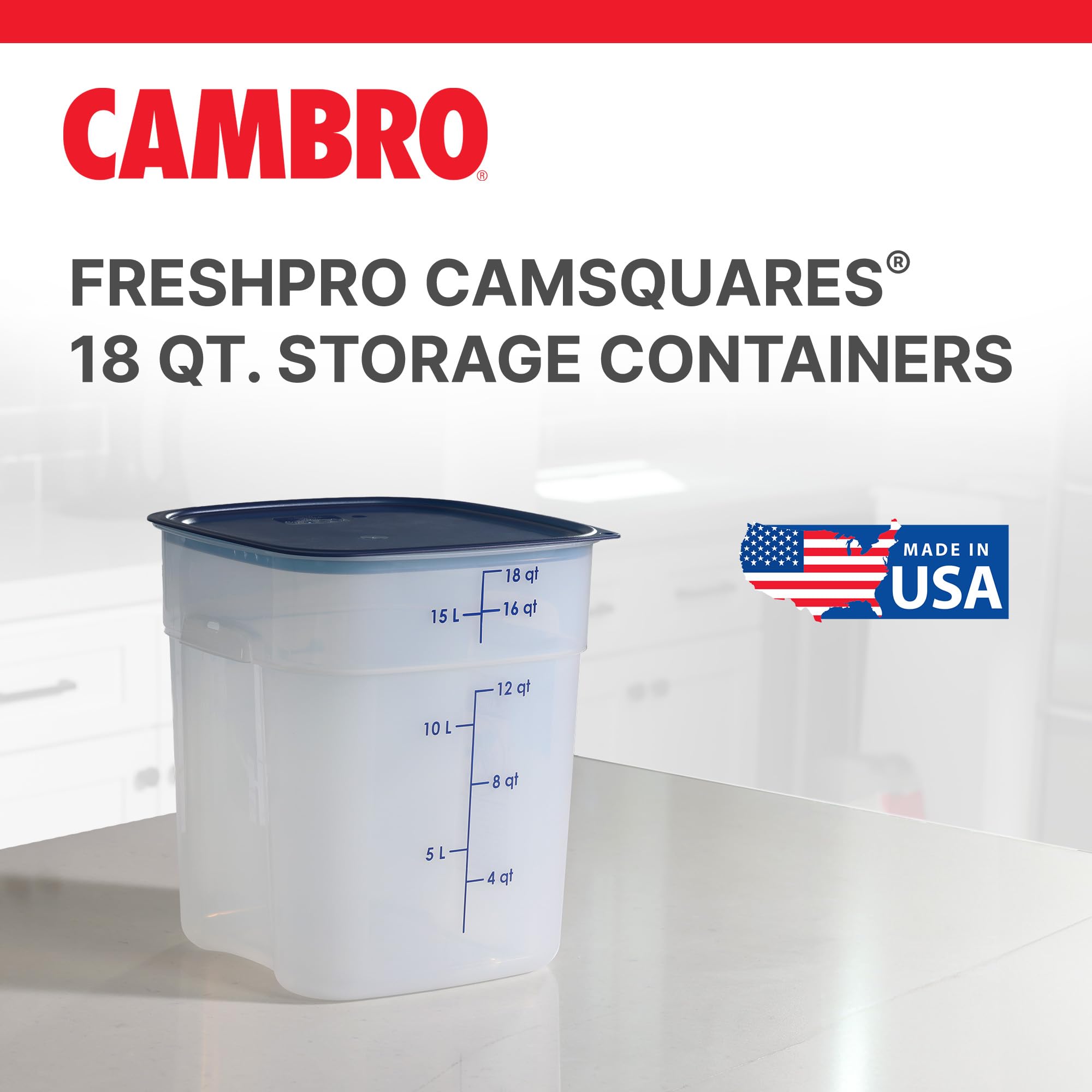 Cambro FreshPro gros plan sur le couvercle assurant une fermeture étanche