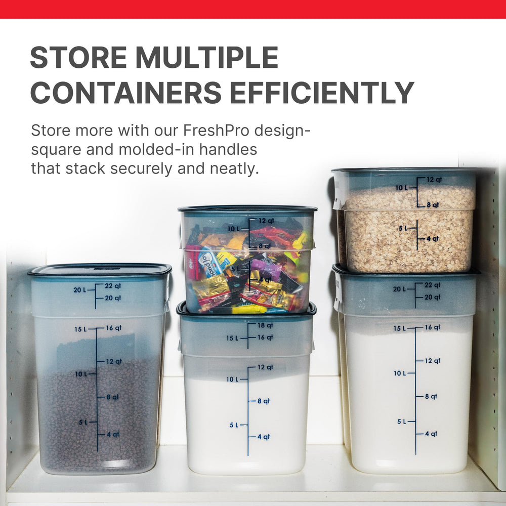 Cambro FreshPro en cours d'utilisation pour croquettes, protection contre humidité