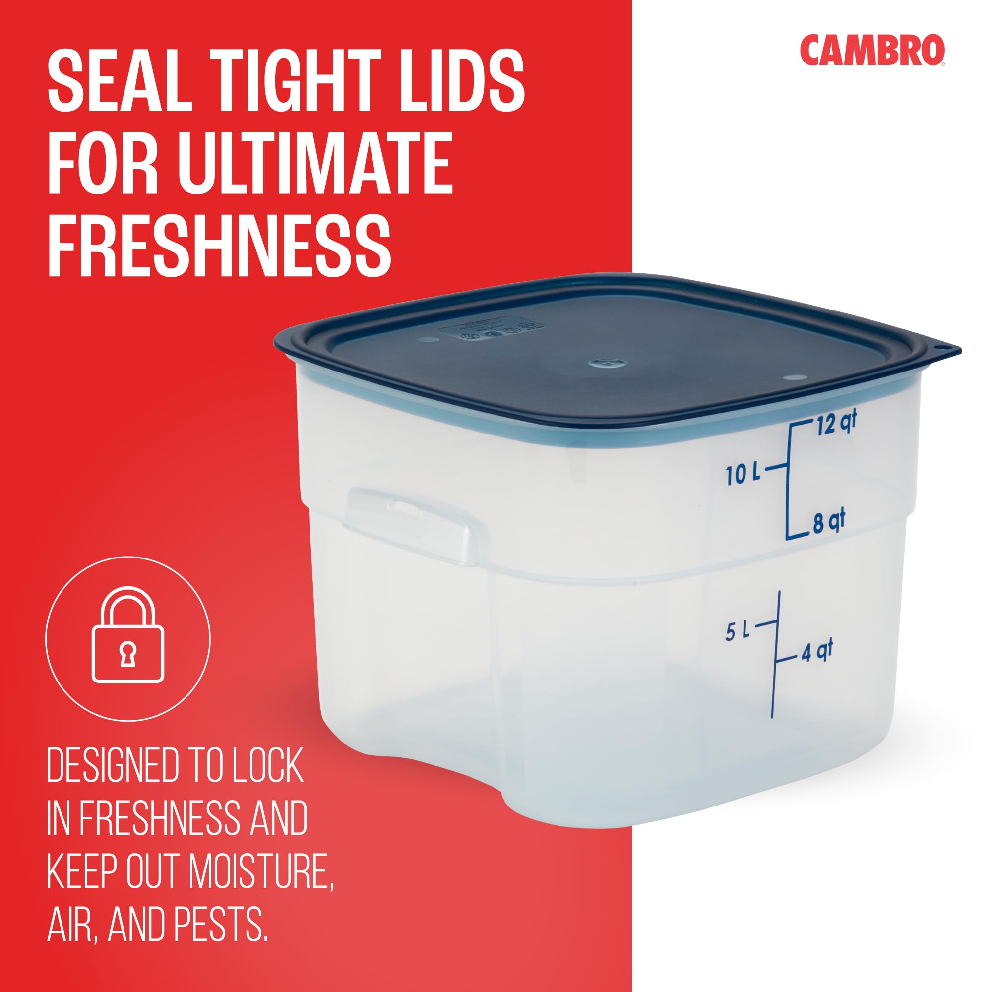 Cambro FreshPro empilés dans garde-manger optimisant rangement