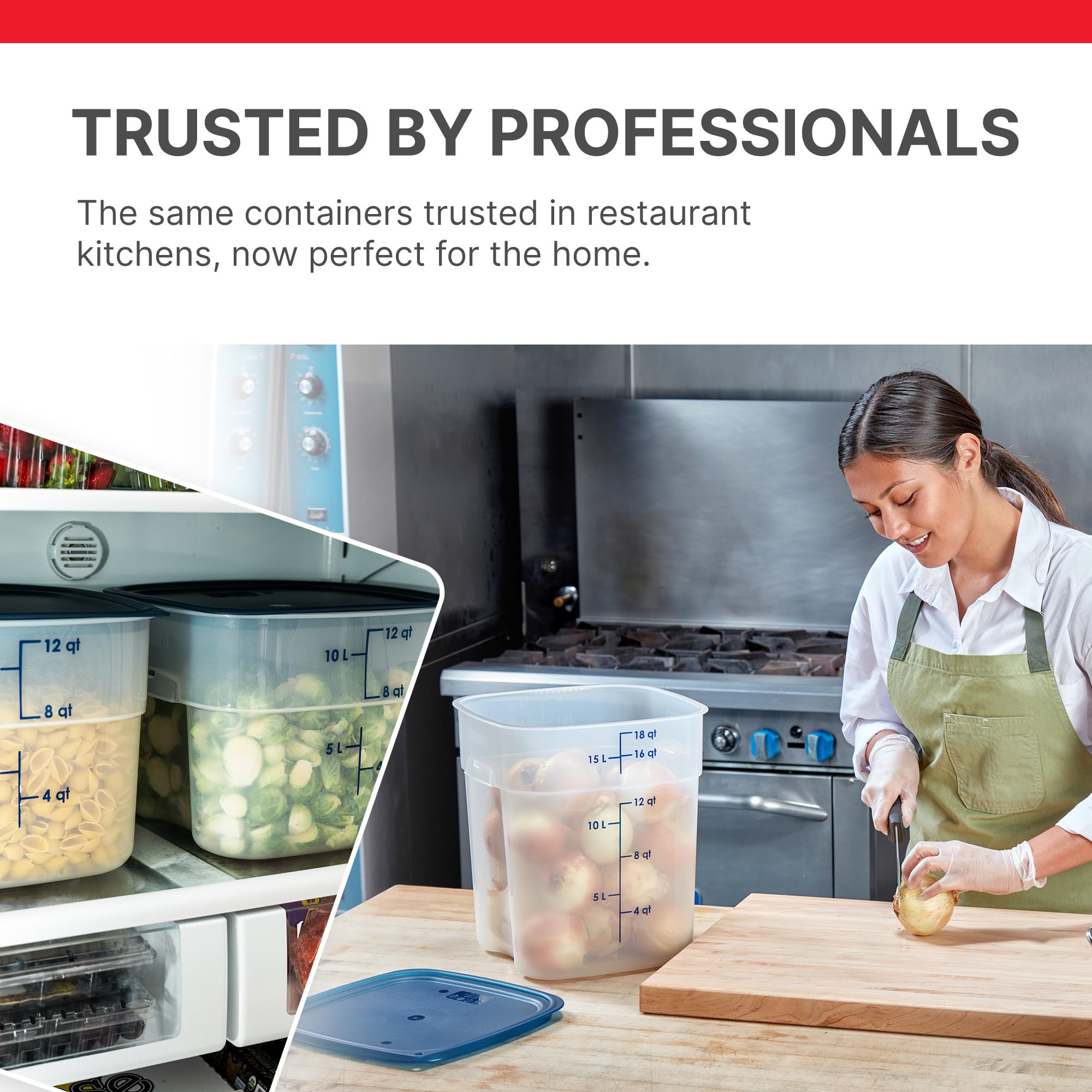 Cambro FreshPro détail de la poignée moulée offrant prise sûre et ergonomie
