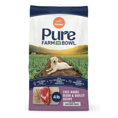 CANIDAE devant du paquet Bison 4 lb montrant la marque et l’engagement qualité
