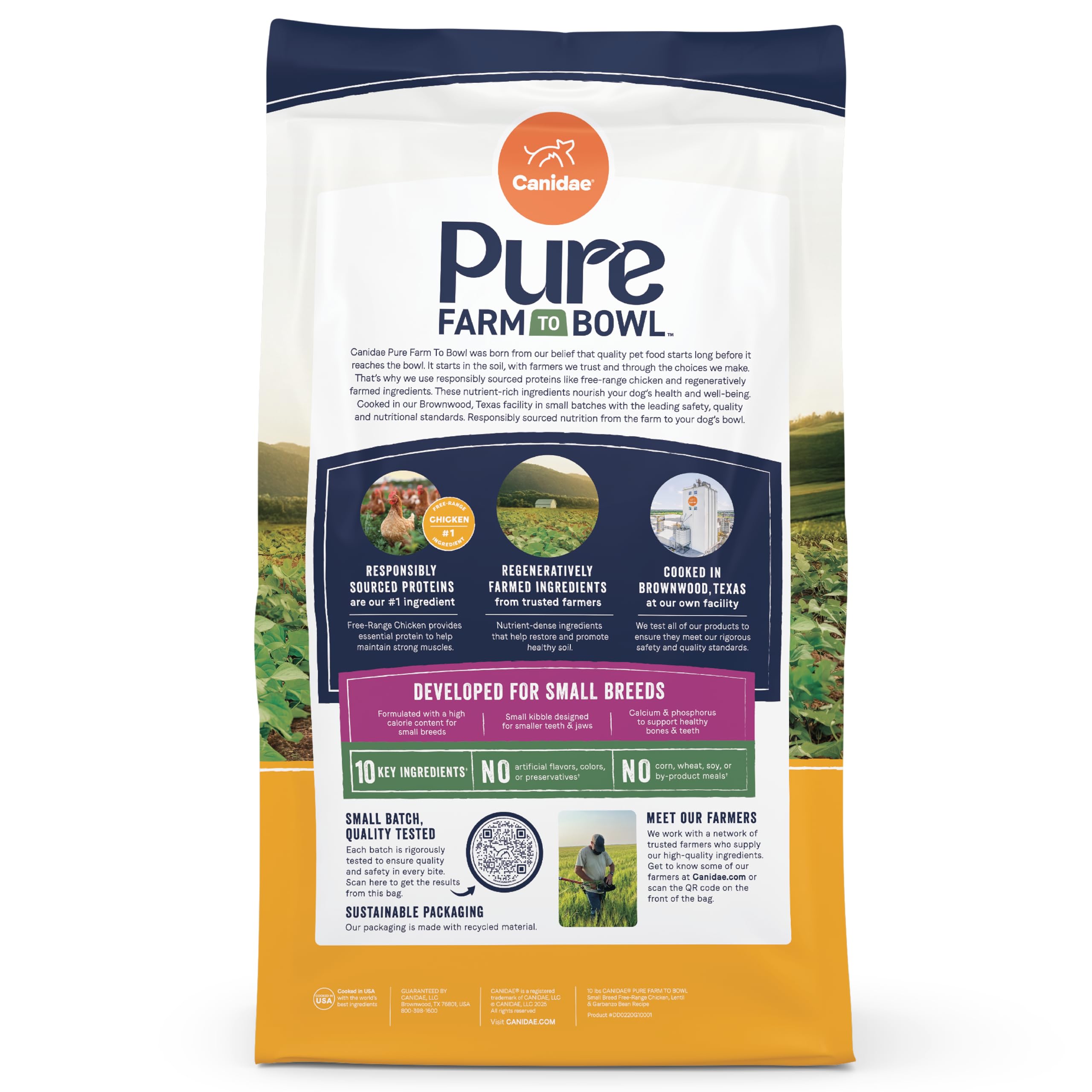 CANIDAE lentilles en gros plan illustrant source de fibres