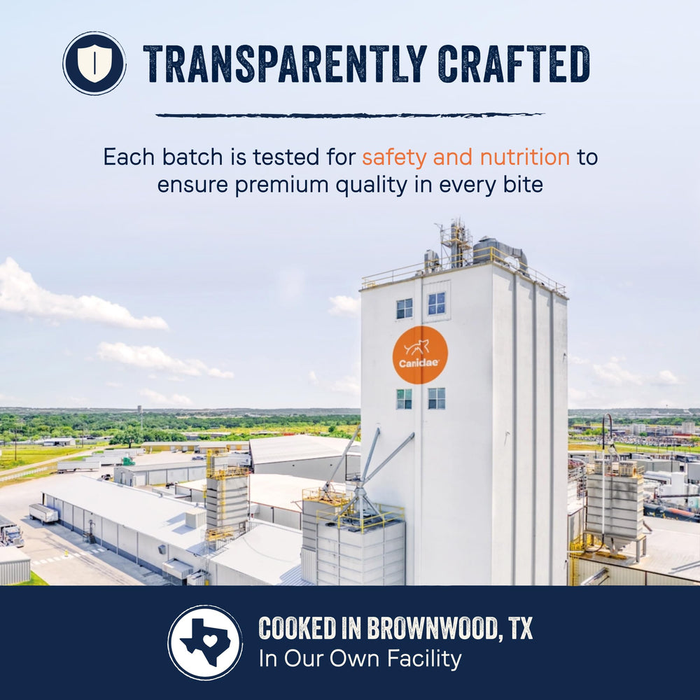 CANIDAE comparaison taille sac 4 lb pour échelle pratique