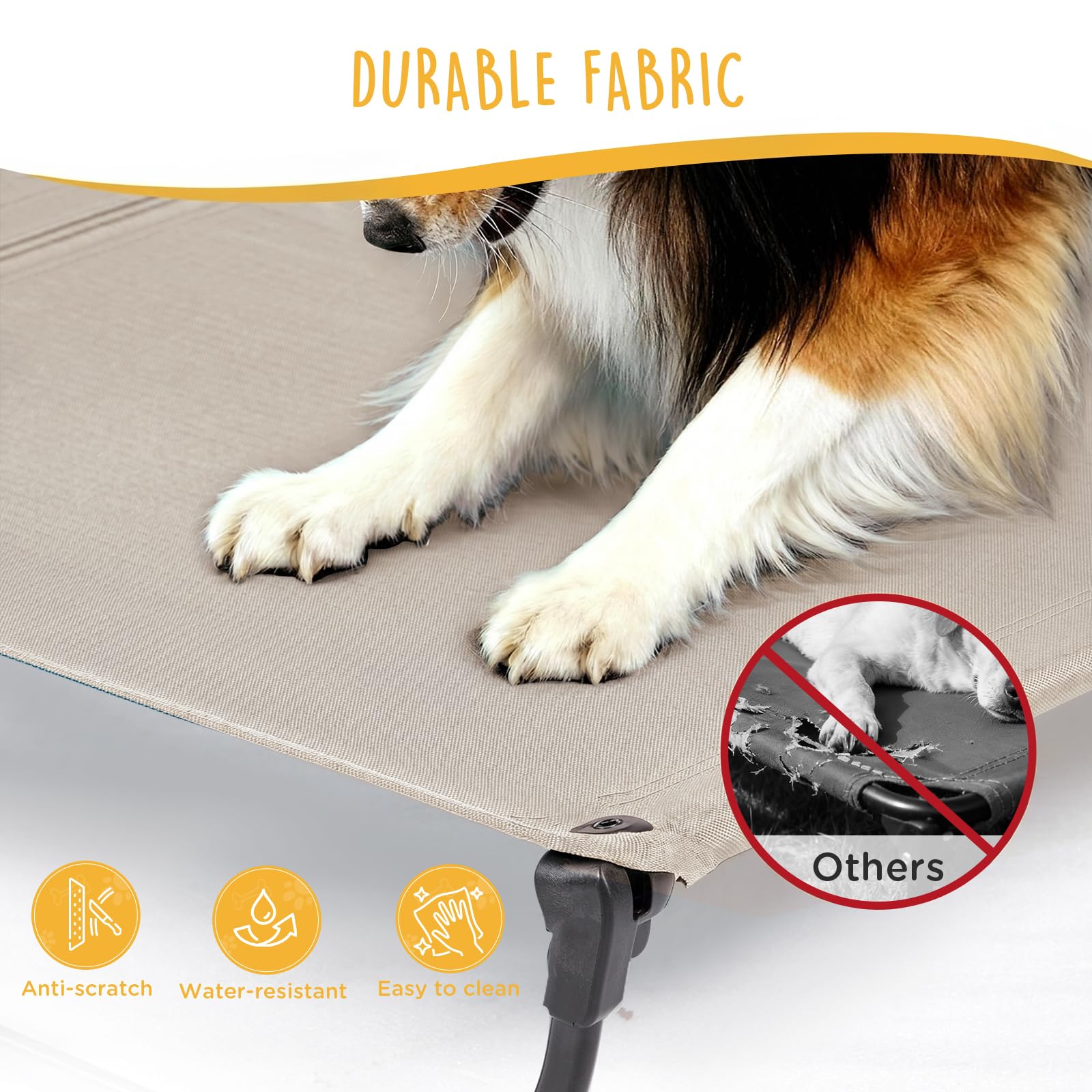 CANINE CANYON comparaison taille avec chien illustrant capacité 160 lb