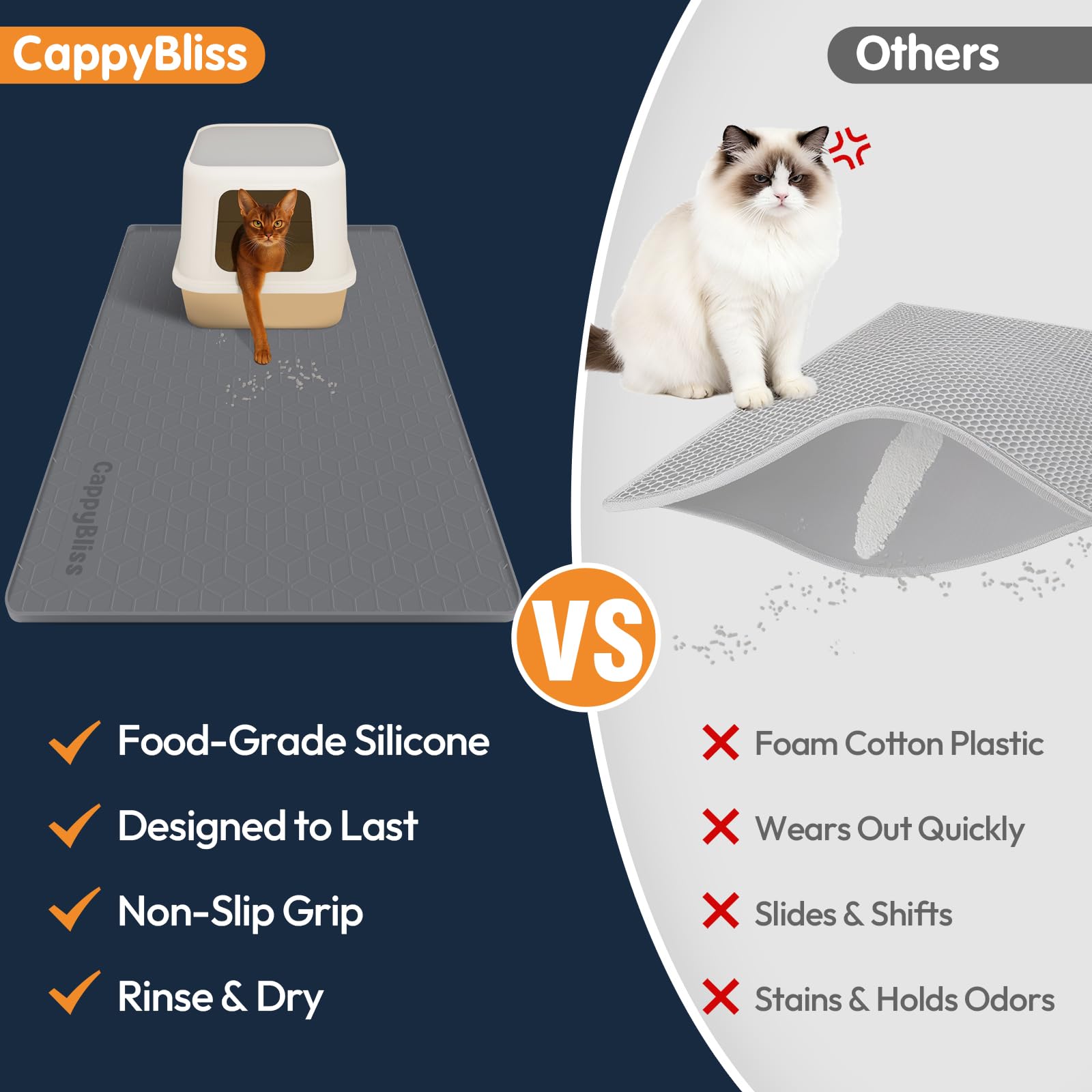 CappyBliss comparaison d'échelle montrant dimensions 34x22 pouces pour adaptation