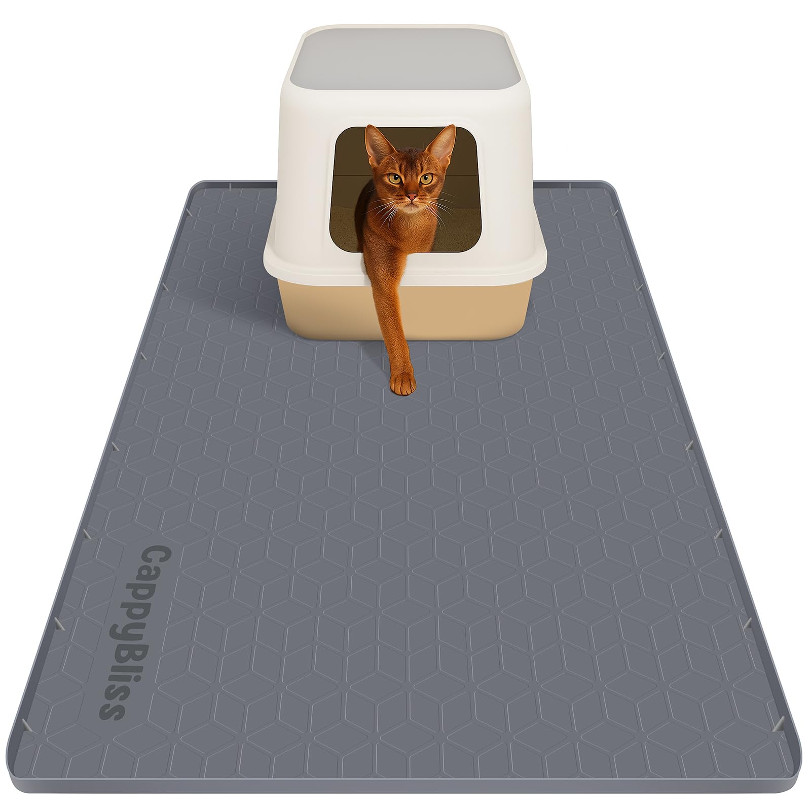 CappyBliss vue frontale du tapis litière montrant sa grande surface et protection