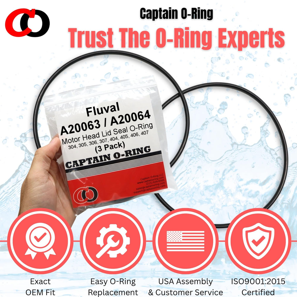 Captain O-Ring étiquette produit et numéro A20063 A20064 garantissant authenticité
