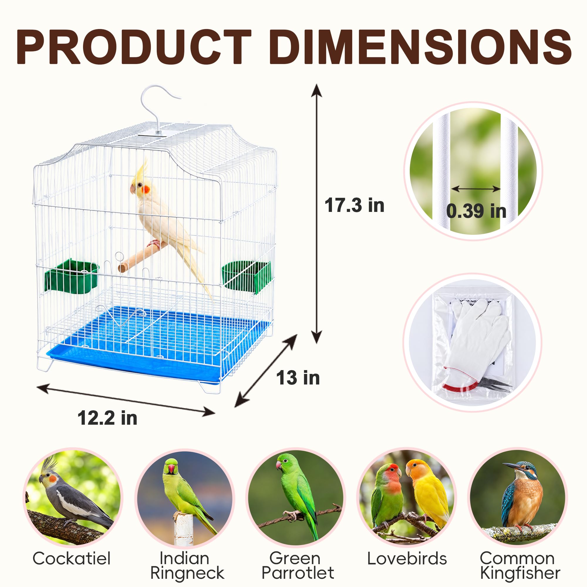 capuca perchoir et deux coupelles installés facilitant alimentation