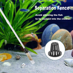 Carefree Fish en action aspirant déchets et gravier, entretien simplifié
