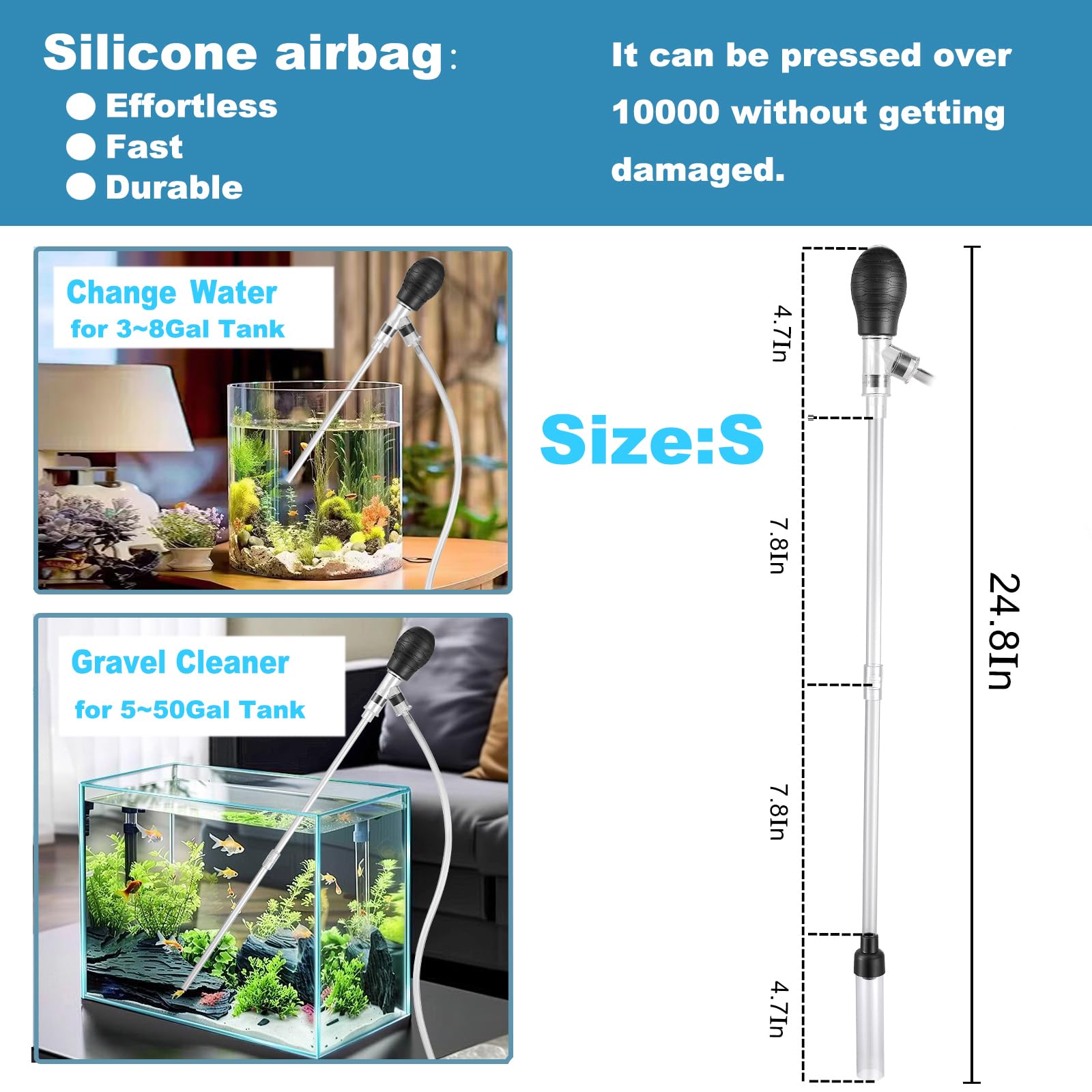 Carefree Fish gros plan sur la poire en silicone pour amorçage efficace