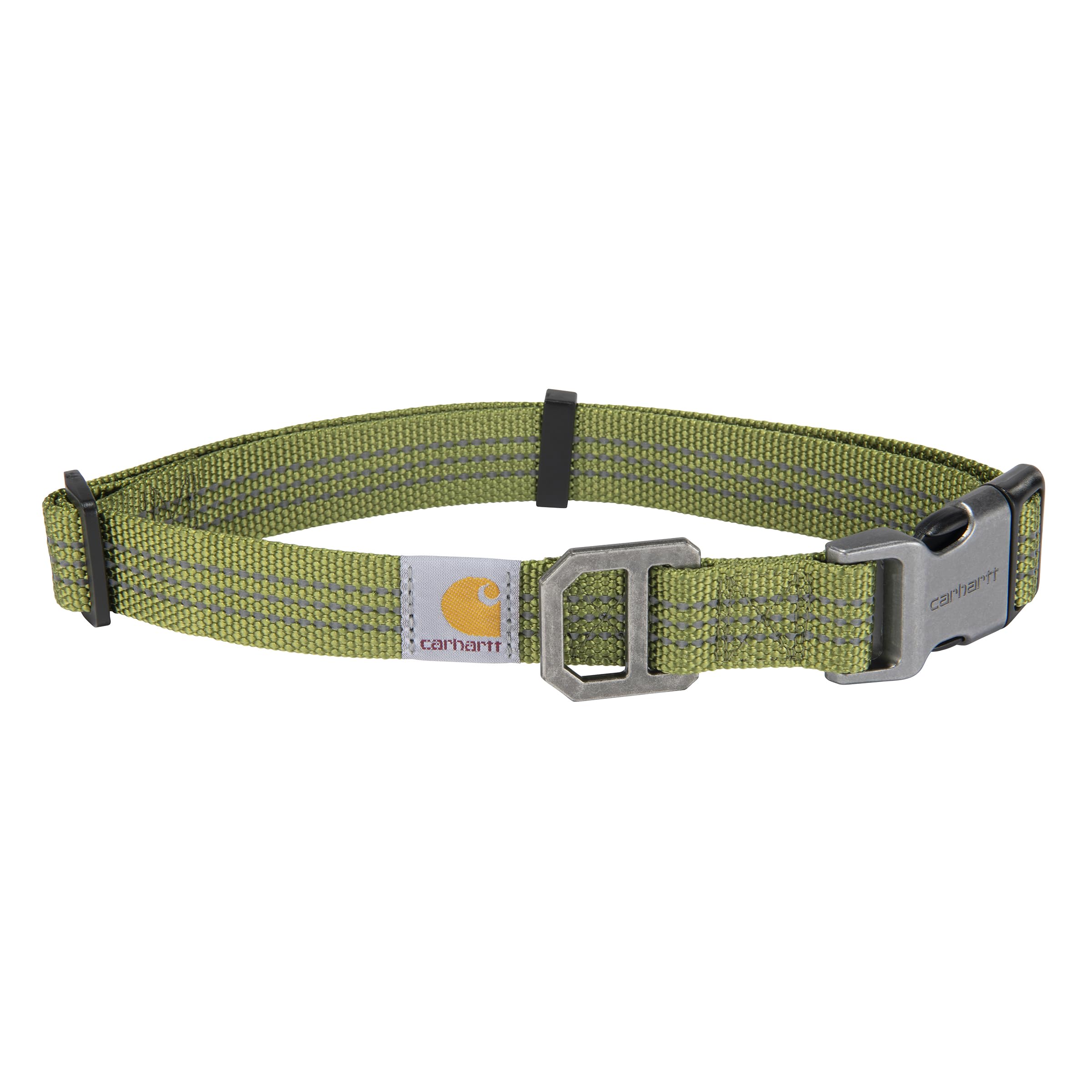 Carhartt collier face avant montrant couleur light moss et logo, durable