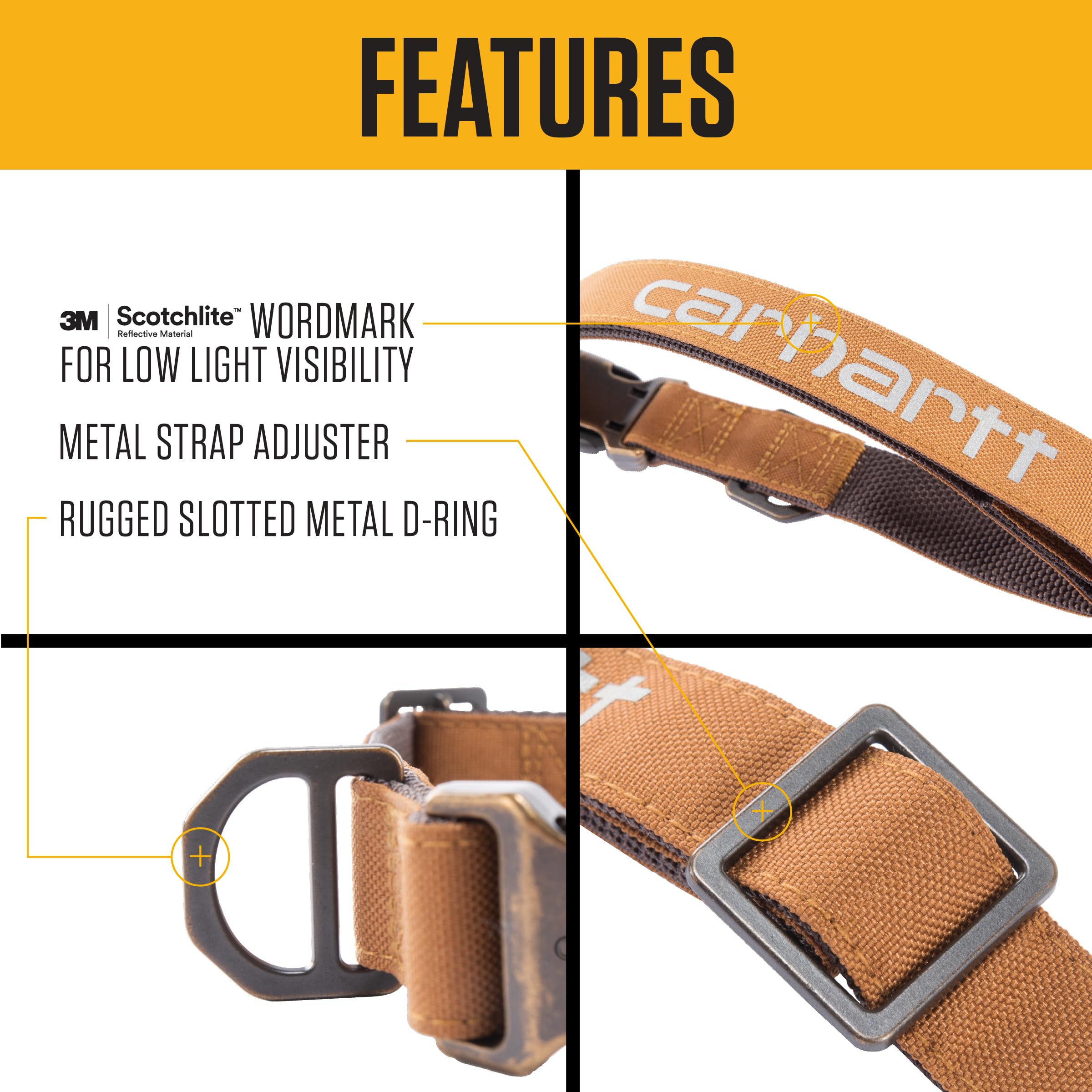 Carhartt collier gros plan de la boucle, manipulation facile avec gants