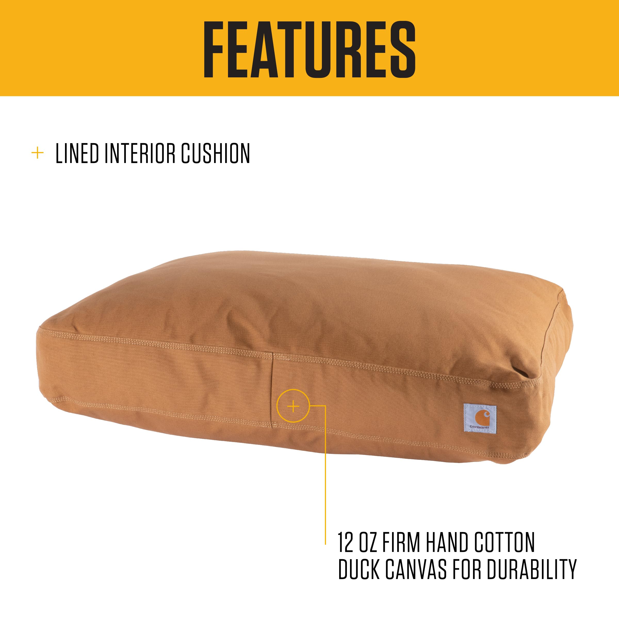 Carhartt gros plan toile duck 12 oz montrant texture résistante et déperlante