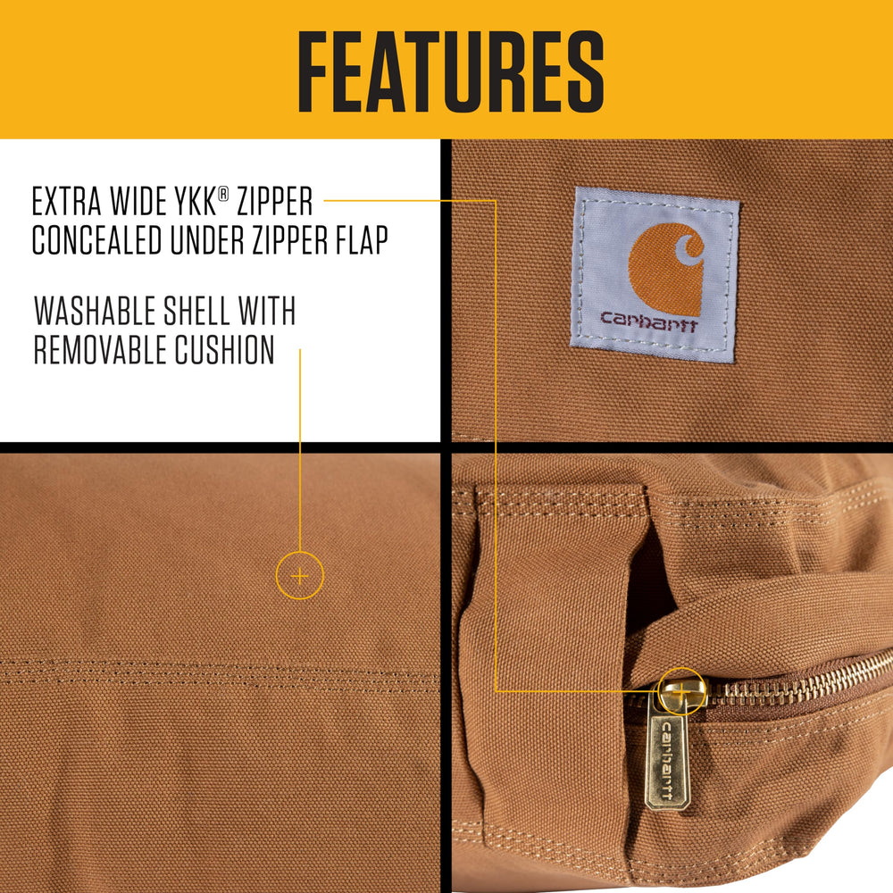 Carhartt fermeture YKK extra large sous rabat facilite retrait et lavage