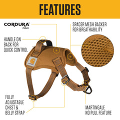 Carhartt gros plan sur sangle martingale pour meilleur contrôle