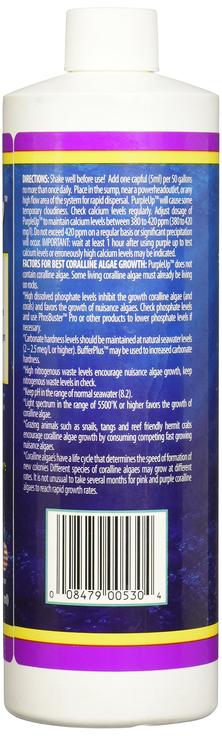 CaribSea Purple Up bouteille à côté d’un mètre pour évaluer le volume
