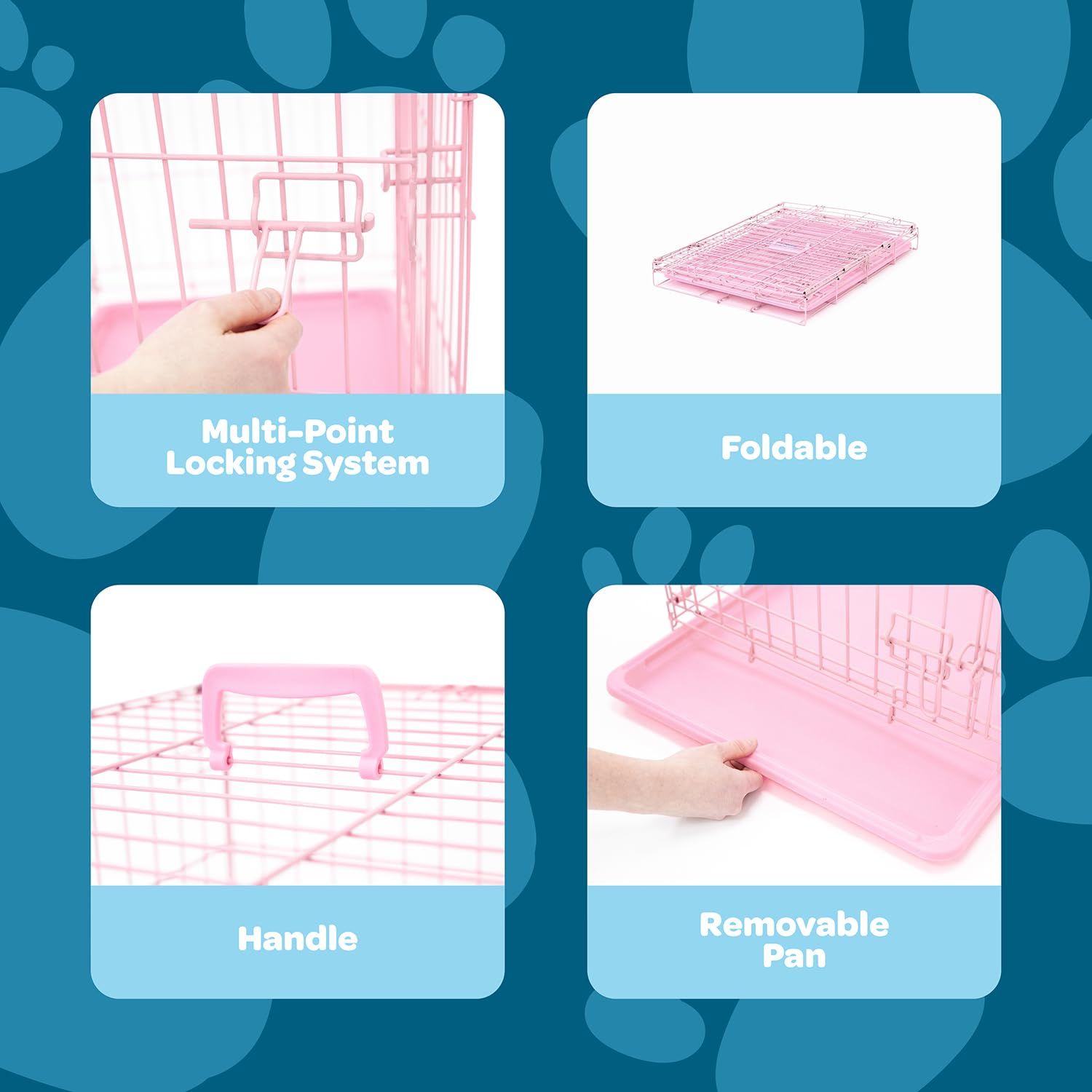 Carlson Pet Products bac amovible rose, nettoyage pratique