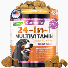 Carmelie emballage avant montrant 200 croquettes, information claire